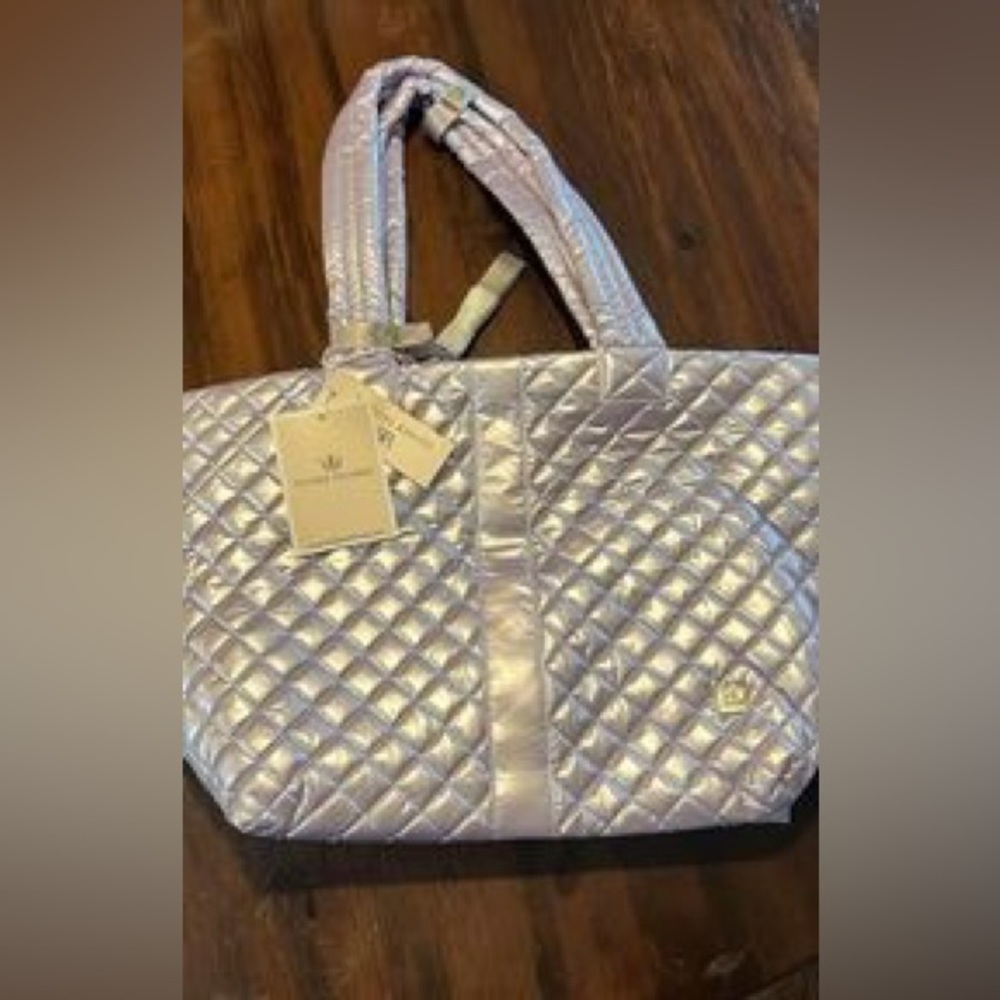 Oliver Thomas Kitchen Sink Bag Tote Purple Metallic